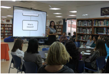 Presenting at a Middle School Parent Coffee